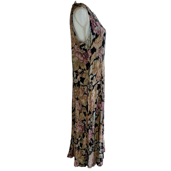 Vintage Starina Sleeveless Boho 90s Floral Maxi Dress 100% Rayon Size Medium - Picture 4 of 9